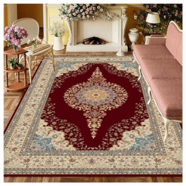 Imagem de SPXMQSS Tapetes de área para sala de estar, tapete de quarto grande, antiderrapante, tapetes ultra macios, laváveis para sala de estar, quarto, sala de jantar sob a mesa R 1,5 x 2,1 m