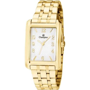 Imagem de Relógio Champion Feminino Dourado Retangular Cn20373h