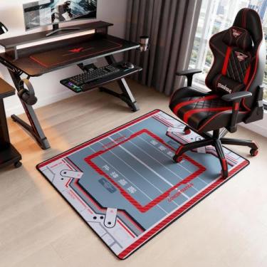Imagem de Tapete antiderrapante para cadeira de chão destruição proibida para design inspirado em Neon Genesis Evangelion 99 cm × 119 cm