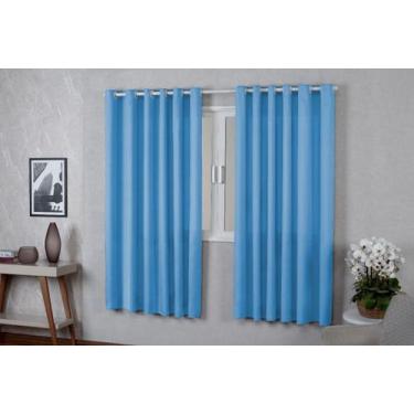 Imagem de Cortina Roma 2,20x1,70 Quarto Sala Escritorio Azul Bebê - Imperial Mod