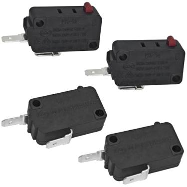 Imagem de Micro interruptor HK-14 NO+NC (2 vermelhos + 2 pretos pacote com 4) - 20A 250VAC interruptor de êmbolo de pino normalmente aberto e normalmente fechado - compatível com Honeywell V7-1S37D13