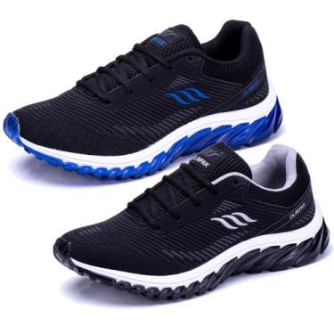 Imagem de Combo 2 Pares Tênis Masculino Esportivo para Caminhada Academia - Olim