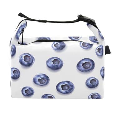 Imagem de STAYTOP Lancheira Fresh Blueberries com fivela de alça, lancheira isolada para meninos e meninas, lancheira térmica para trabalho escolar