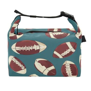 Imagem de STAYTOP Lancheira retrô de rúgbi com fivela de alça, lancheira isolada para meninos e meninas, lancheira térmica para trabalho escolar