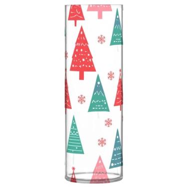 Imagem de Qilmy Vaso de árvore de Natal para flores, vaso de belas artes, decoração de casa para escritório, sala de jantar, sala de estar, casamento471