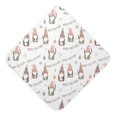 Imagem de Burbuja Gnomos Toalha de banho para bebês - Toalha com capuz de musselina macia e absorvente para recém-nascidos e bebês, 89 x 89 cm