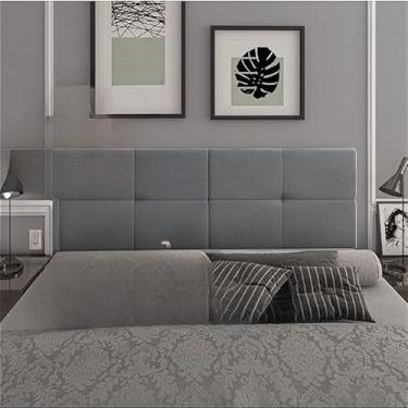 Imagem de Cabeceira Casal 140cm x 55cm para Parede Suspensa Cama Box(Grafite)