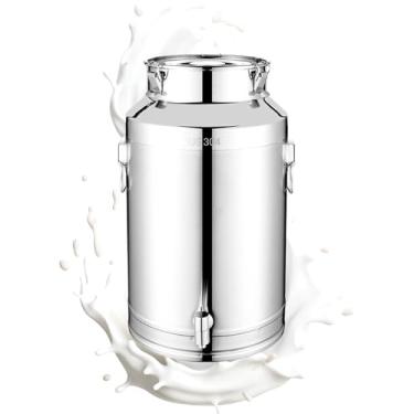 Imagem de Barril De Óleo Em Aço Inoxidável - 5L 9L 14L Utensílios De Cozinha Em Aço Inoxidável Hermético Com Tampa - Barril De Óleo Para Casa E Ar Livre - Para Leite Cerveja Farinha Café Chá Alimentos