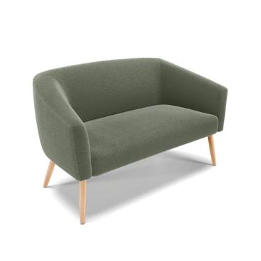 Imagem de Sofá Namoradeira 2 Lugares Pé Palito Natural Stella Bouclê Menta D03 - D'rossi