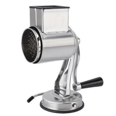Imagem de Generic Ralador de Vegetais Durável Com Alça e 5 Lâminas Intercambiáveis ​​- Multifuncional para Chefs Profissionais (Prata)
