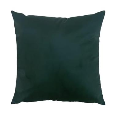 Imagem de Capa para Almofada em Veludo Liso Quadrada Verde Escuro