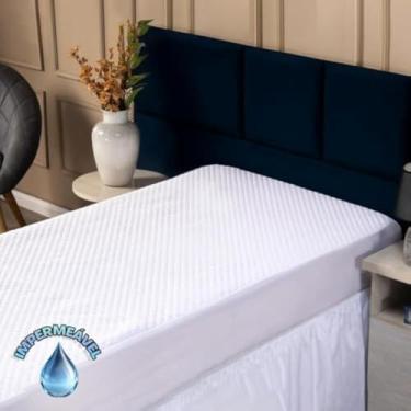 Imagem de Capa protetora colchao solteiro lavavel, elasticidade, conforto e seguranca, perfeita