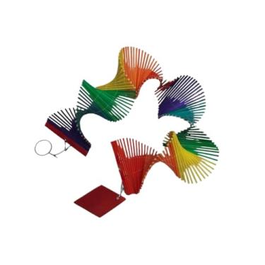 Imagem de Mobile Espiral Cata-Vento Sinos Dos Ventos DecoraçãO De Varanda 70 Cm Arco-íRis Mensageiro Dos Ventos Adequado Para Uso Externo Peitoris De Janelas E Corredores Para Acalmar A Mente