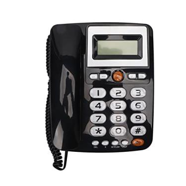 Imagem de Generic Telefone Com Fio de Mesa, à Prova de Raios, Lcd, Telefone Com Fio para Idosos, Sem Necessidade de Energia, Preto