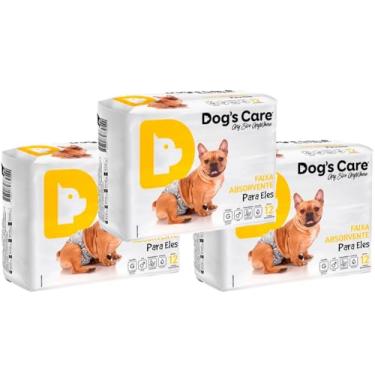 Imagem de Kit Fralda Higiênica Descartável Dog's Care Para Cachorro Macho G 36 unidades