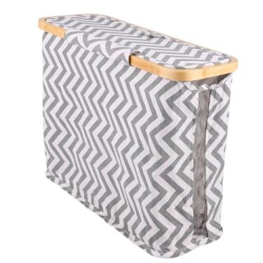 Imagem de Suporte de papel higiênico, cesta de armazenamento de papel higiênico de pé livre com tampa e janela lateral, caixa de armazenamento de tecido dobrável para até 9 mega rolos (estilo 3)