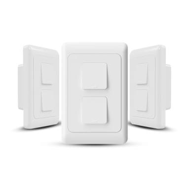 Imagem de Interruptor Inteligente Wi-Fi 2 Teclas Branco AGL – Controle por App e Assistentes de Voz