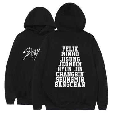 Imagem de KPOP Skz Felix Merch Moletom com capuz Bangchan Jisung Minho Changbin Suéteres Hyun jin Álbum Unissex Adultos Pulôver Top, Equipe, 3G