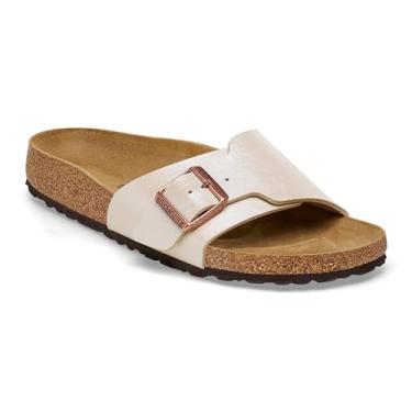 Imagem de Birkenstock SANDÁLIAS CATALINA BIRKO-FLOR FEMININAS, Gracioso pérola branca, 8-8.5 Narrow