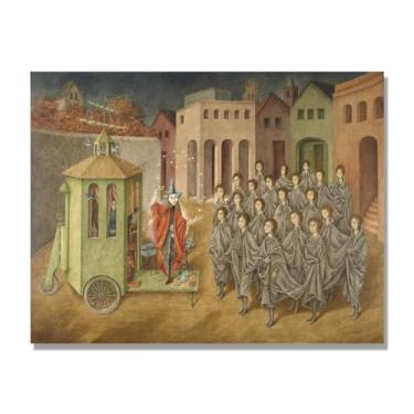 Imagem de Arte de parede de pinturas famosas - (O Mágico) por Remedios Varo - Pôster impresso em tela - Imagem de arte abstrata para sala de estar quarto decoração de casa 80 x 105 cm - 31,5 x 41,3 pol. Somente