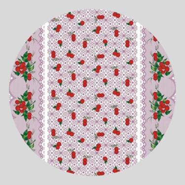 Imagem de Toalha de Mesa Redonda de Plástico Térmico Ø 1,40 Metro com Acabamento (GROSELHA)
