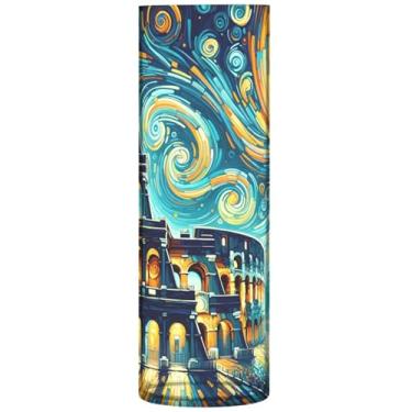 Imagem de Vaso de flores cilíndrico céu céu coliseu romano da Itália para mesa vasos altos para flores personalizado floral moderno decoração de quarto, 30 cm x 9,9 cm