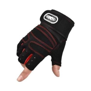 Imagem de Luvas De Fitness Unissex Com Dedos Cortados, Antiderrapantes, Protetor