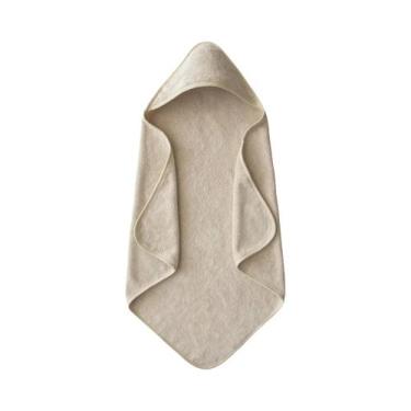 Imagem de Roupão De Banho Infantil De Coral Fleece Branco 80x80cm, Toalha De Beb