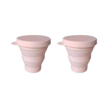 Imagem de Copo De Água De Silicone Colapsável De 180ML Com Tampa Portátil Para C