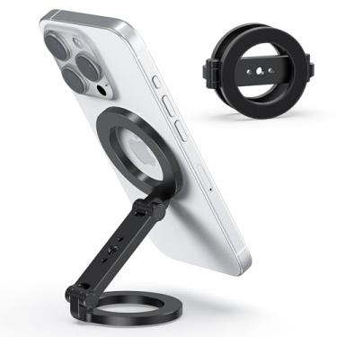 Imagem de VRIG Suporte magnético duplo MG-26 compatível com magnético para iPhone 16 15 14 13 12 Pro Max Plus Series, suporte de tripé de parafuso de 1/10.2 cm, suporte magnético de telefone para academia de