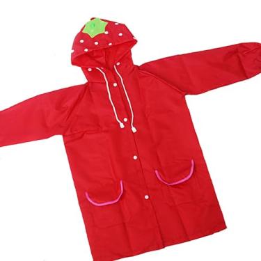 Imagem de GLOGLOW Suprimentos de Secagem Design Animal de Desenho Animado à Prova d'água, Leve 200g, Gola Ajustável, para Atividades Ao Ar Livre Capa de Chuva Infantil, Nan (Vermelho)