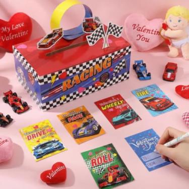 Imagem de Pajean Caixas de Dia dos Namorados para Crianças, Cartões de Dia dos Namorados e Caixa de Correio para Meninas Meninos DIY Caixas de Doces para Troca de Presentes para Casa Escola Sala de Aula Feriado