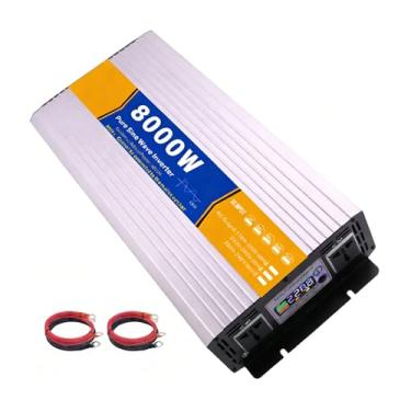 Imagem de 12V to 220V 50HZ,Inversor de Onda Senoidal Pura de 8000W, 12V 24V 48V 60V 72V DC para AC 110V/220V, para Caravanas, Camping, Exterior e Uso Doméstico com Duas Tomadas AC