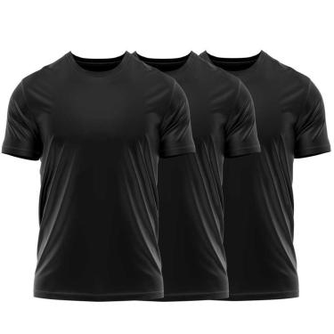 Imagem de Kit 3 Camisetas Dry Uv Masculina Blusa Camisa Fitness Academia Basica Lisa-Masculino