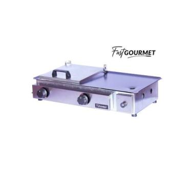 Imagem de Chapa De Lanche Porções Hot Dog a Gás Profissional Chapa De Lanchonete