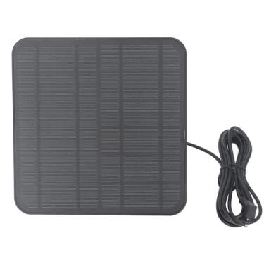 Imagem de Yinhing Carregador de Painel Solar de 12 W para Câmera Anelar Painel Solar para Anel Spotlight Cam Carregador para Câmera Anelar IP65 Com Montagem Ajustável de 360 ​​° para Bateria (BLACK)