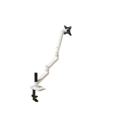 Imagem de BEGWVDJTP Suporte para monitor de mesa, suporte de braço longo, tela ampla, tela de peixe, levantando e pairando, suporte de 43 a 96 cm (branco)