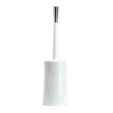 Imagem de Escova de vaso sanitário criativa simples de cerâmica brilhante redonda para casa conjunto de escova de agachamento escova de vaso sanitário e suporte