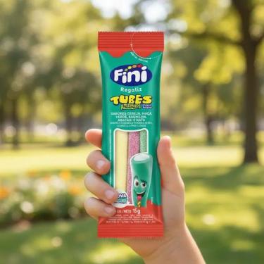 Imagem de Kit 2 Pack Bala Fini Gelatina Tubes 3 Cores Com 12 Unidades De 15G - J