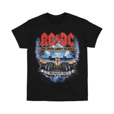 Imagem de Camiseta Unissex Oversized De Algodão AC/DC Band Hip Hop Rapper Manga 