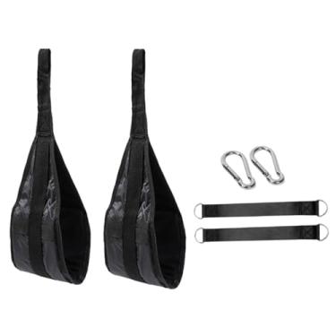 Imagem de Dynwave 2x Cintas Abdominais Suspensas para Exercícios de Elevação de Pernas, Equipamento para Treinamento Abdominal em Casa e Academia, W Lanyard Carabiner