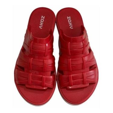 Imagem de Sandalia feminina Zaxy Slide vermelha, 35