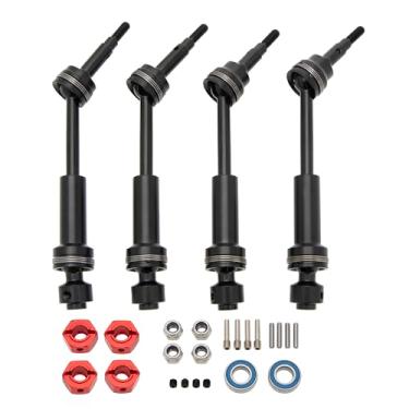 Imagem de MEUS RACING Steel Front Rear Drive Shaft CVD Driveshaft Kit ONLY for 1/10 Traxxas New Slash/Hoss/Jato/Rustler 4X4 with 9080 Extreme Heavy Duty Upgrade Kit