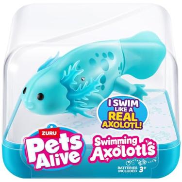 Imagem de Pets Alive Swimming Axolotl - Teal - Dive Into An Enchanting World Of Underwater Fun With Pets Alive Swimming Axolotls! - Includes: 1 X Axolotl, 1 X Collector's Guide