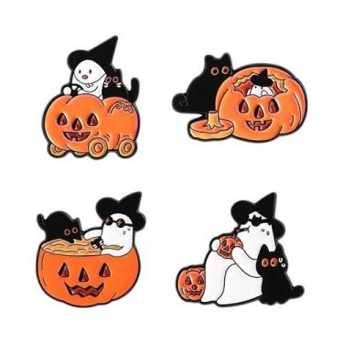 Imagem de Conjunto De Pins De Esmalte De Filmes De Terror De Halloween: Esquelet