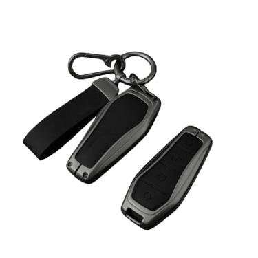 Imagem de Capa de proteção para chave de carro em liga metálica compatível com BYD Atto 3 Song Plus Seal U Dm I Han EV Tang DM Qin Pro Dolphin Acessórios para automóveis(Black chain)
