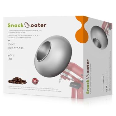 Imagem de Snack Coater Aieve Compatível com batedeira KitchenAid de cabeça inclinada para fazer amêndoas cobertas de chocolate, pistache, amendoim, morango liofilizado, uva passa, nozes de macadâmia e mirtilo