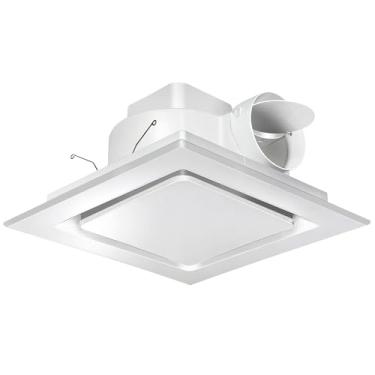 Imagem de Orsong Exaustor de banheiro Painel de 30,5 cm ultra silencioso sem luz (montagem 10 x 10), 1,0 Sone 130 CFM, duto de 10 cm para banheiro/garagem/casa