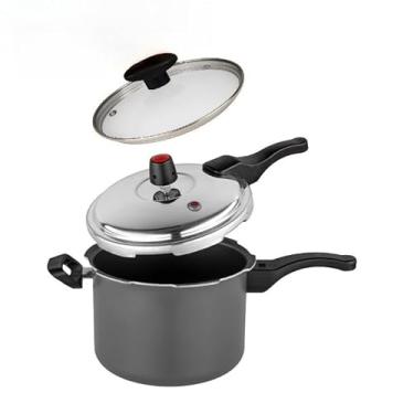 Imagem de Panela De Pressao 4,5 litros Antiaderente Kit Convencional Tampa Vidro (Grafite)