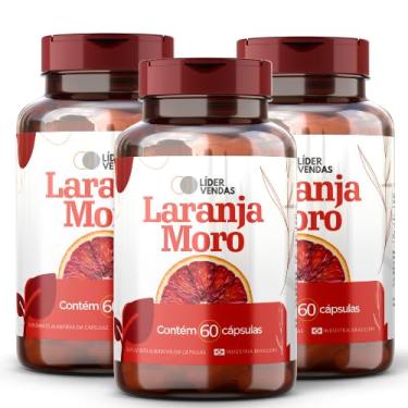 Imagem de Laranja Moro 500mg - Extrato de Citrus Sinensis com 60 Cápsulas - Auxilia no Metabolismo de Gorduras e Ação Antioxidante - Alta Concentração de Antocianinas - Natural e Puro - Vegano - 3 potes